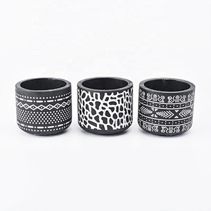 250ml Custom black cement Candle jars Wholesales