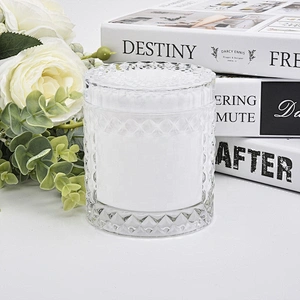 Unique Decorative colour Glass Candle Holder with lid