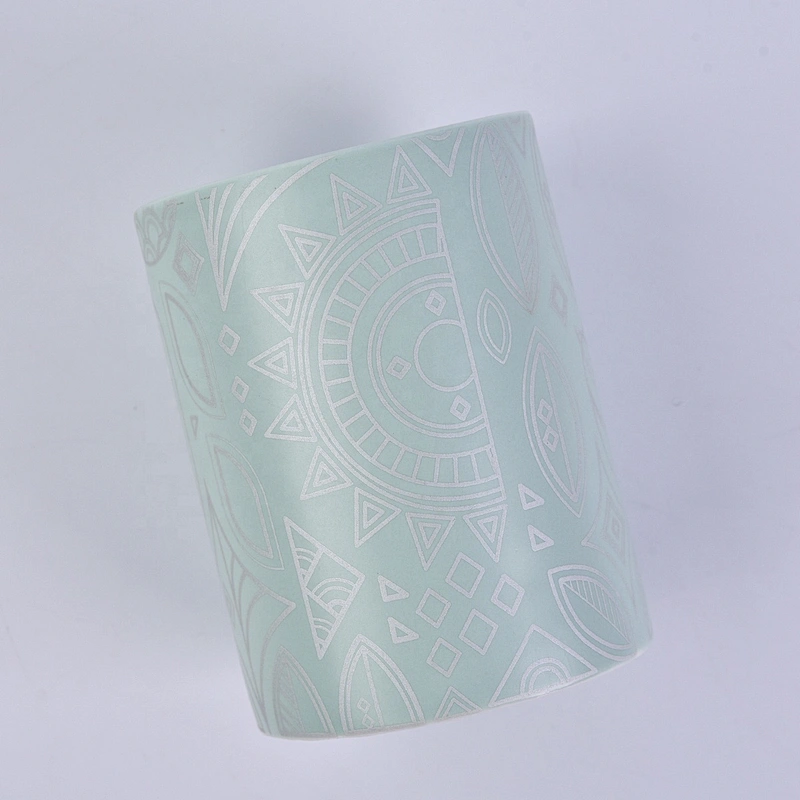 Sunny cylinder custom ceramic candle jars holder table decoration