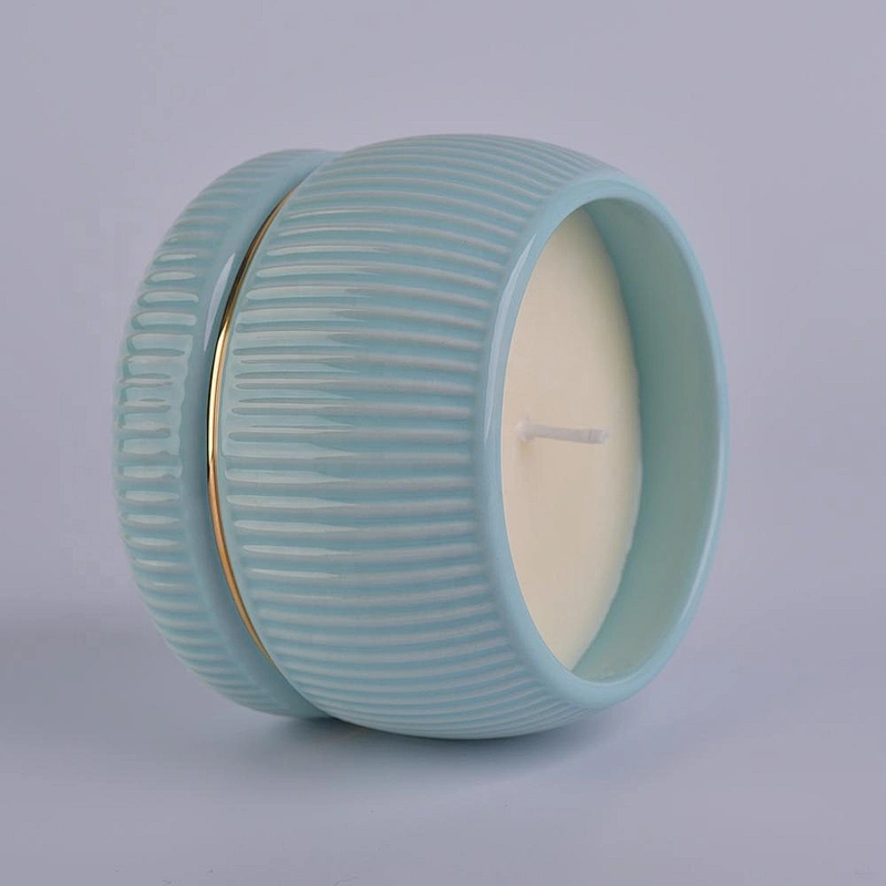Sunny new design empty round recycled ceramic candle holders