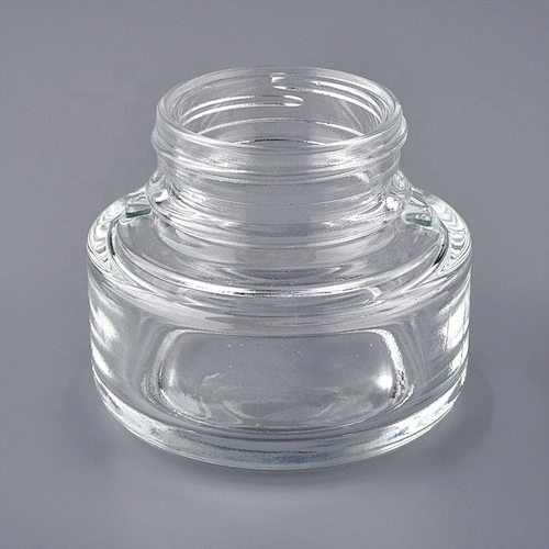 luxury clear glass cosmetic jars