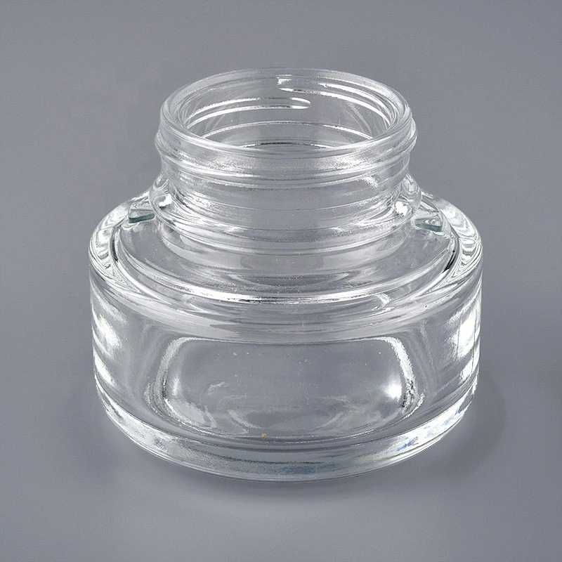 luxury clear glass cosmetic jars