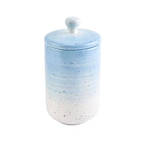 10oz 20oz Wholesales custom blue luxury ceramic candle holders with lid