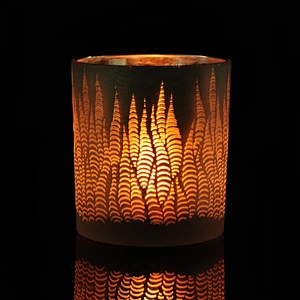8oz 10oz 12oz Wholesales matte spraying tealight glass candle jar