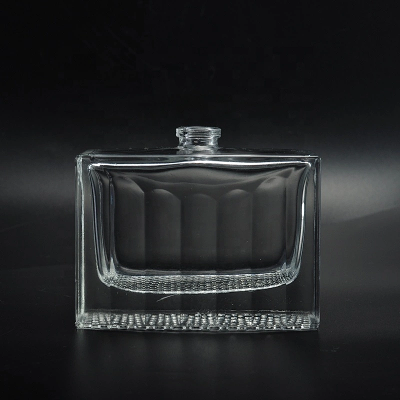 Empty square fragrance crystal perfume glass bottles 100ml