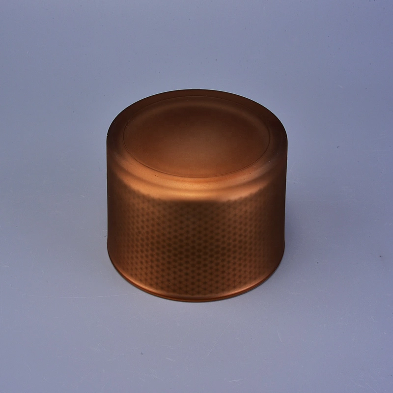 Sunny decorative large matte amber glass candle holder jar 8oz 10oz 20oz