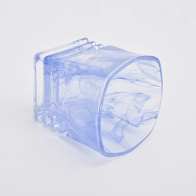 130ml smoke appearance pigment glass candle jar for home decorations