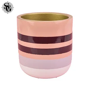 Sunny slap up 380ml 410g colourful colored concrete candle containers