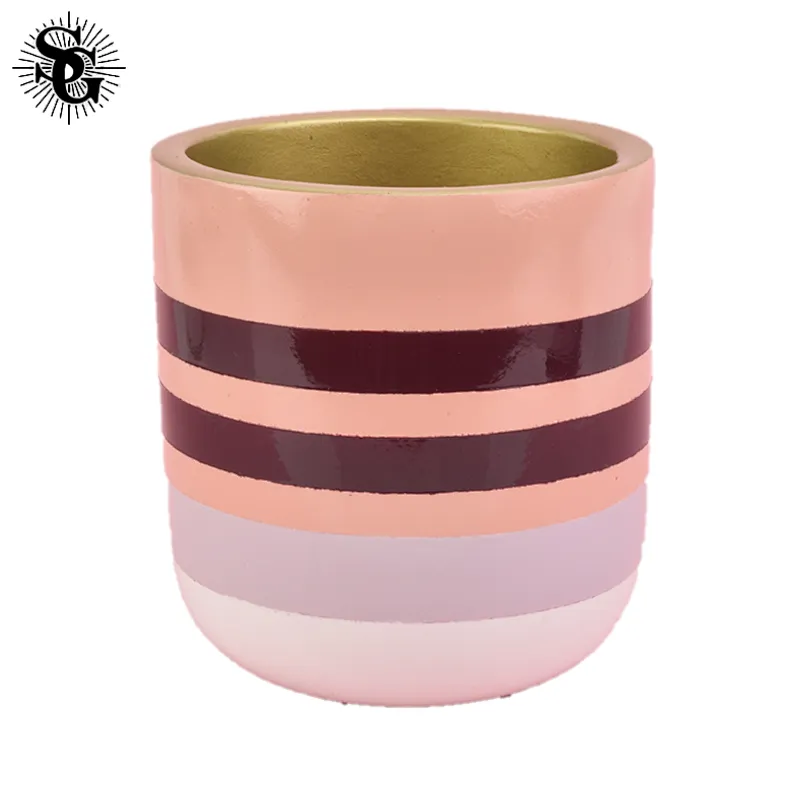 Sunny slap up 380ml 410g colourful colored concrete candle containers
