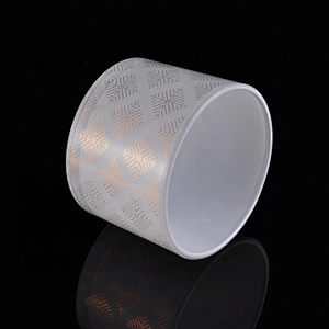 Wholesales custom home decoration white glass candle holder