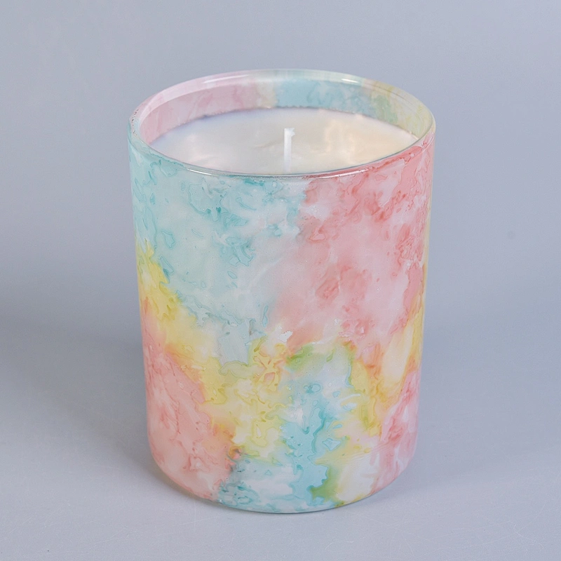 Sunny good price iridescent cylinder votive ceramic candle holder wholesales