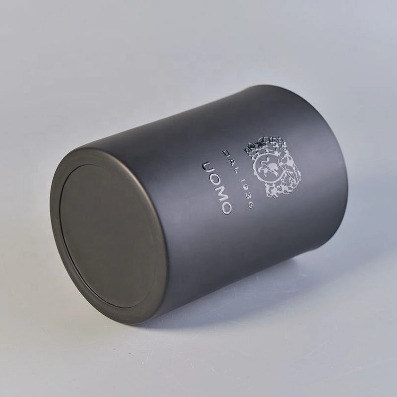 home goods luxurious heat resistant matte black glass candle jar holder