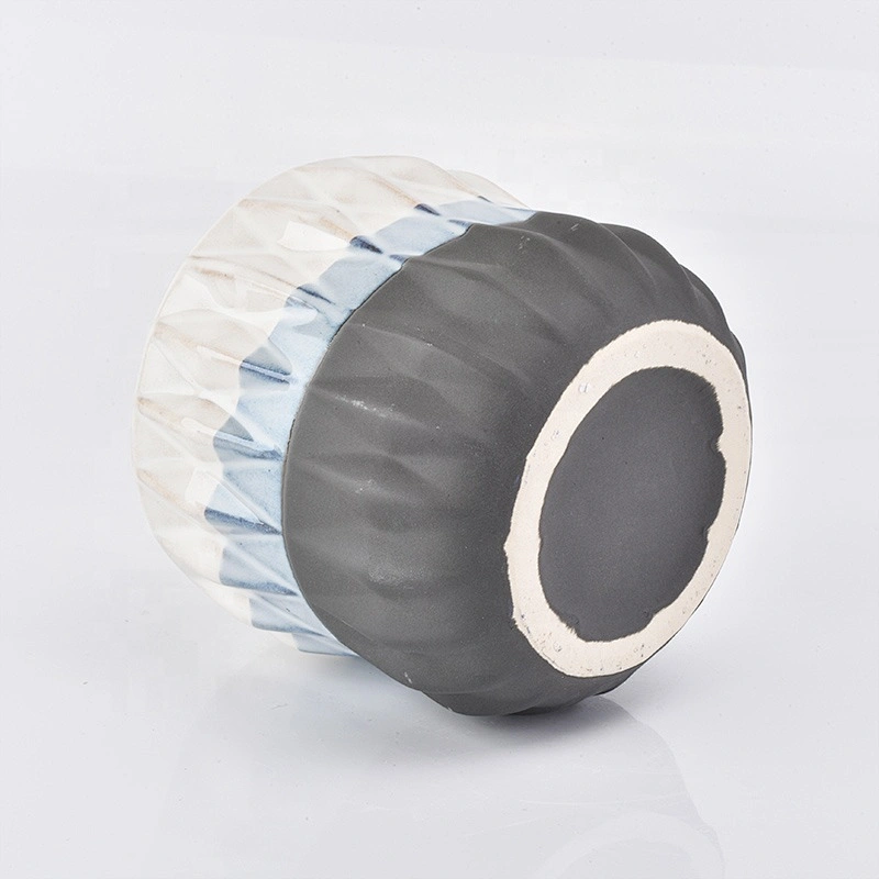 600ML Home decor geometric ceramic candle holder