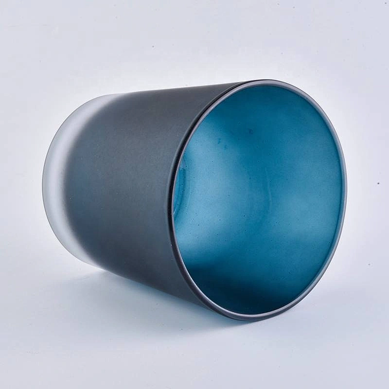 luxury large frosted glass candle jar