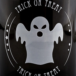 8oz 10oz matte black halloween glass vessel for candles home decoration