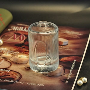 Crystal fragrance round perfume oil glass bottle