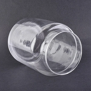 High clear glass candle jar tin home decor