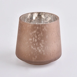 Wholesales home decoration laser brown candle glass containers
