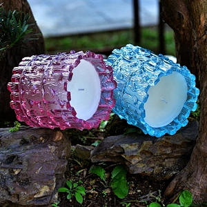 Home decoration empty crystal branch Glass Candle jars wholesales