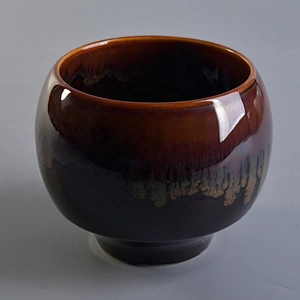 Manufacturer brown luxury ceramic holder for candle making