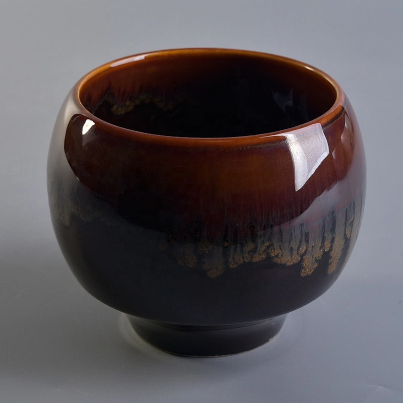 Manufacturer brown luxury ceramic holder for candle making