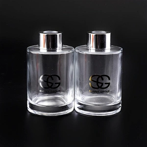 Raindrop pattern cylinder glass diffuser bottle glass perfume bottles