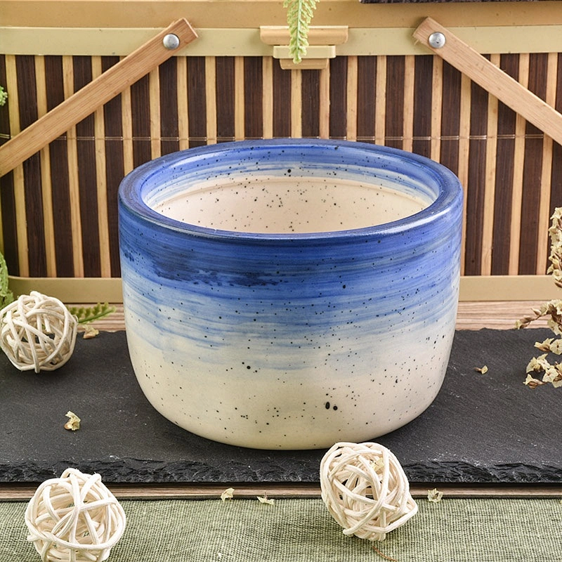 Wholesales glazed round ceramic candle holder for home decor