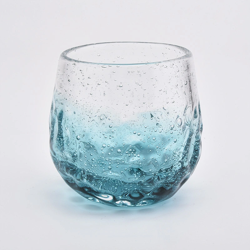Pure candle holder glass with small bubble