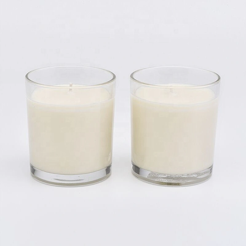 100% Soy Wax Clear Glass Candle Jars With Wooden Lids