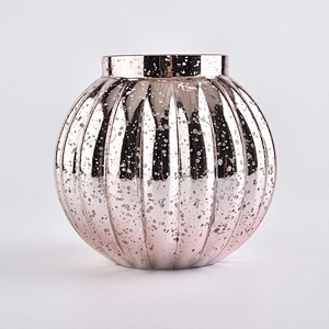 Wholesale Mercury Rose Gold Glass Candle Jars