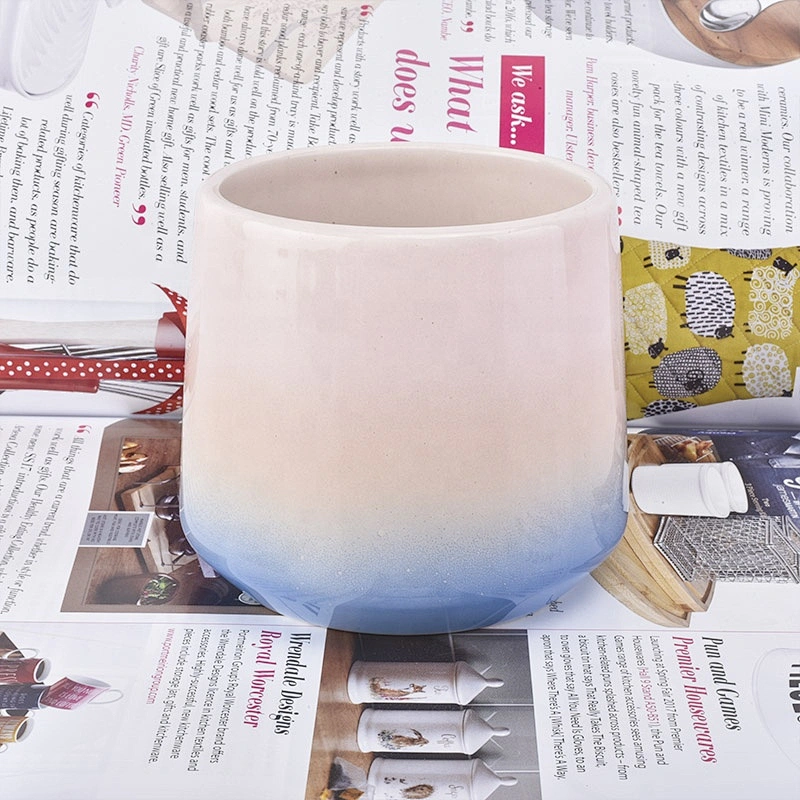 500ml Rainbow custom scented ceramic candle holders