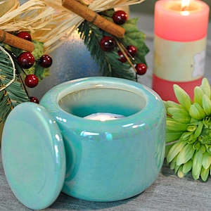 Modern tealight home candle holder ceramic with lids