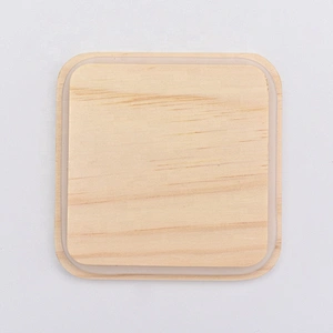 home decor square wooden candle jar lids