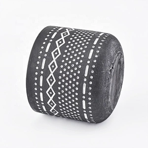 Low MOQ 250ml Matte Black Concrete Candle Jars