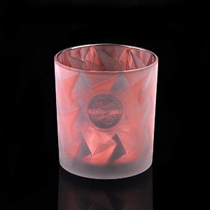 8oz 10oz 12oz Wholesales matte spraying tealight glass candle jar