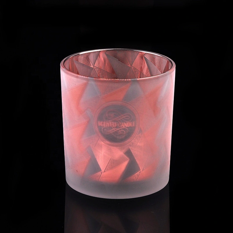 8oz 10oz 12oz Wholesales matte spraying tealight glass candle jar