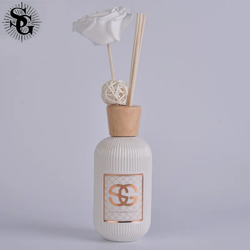 Sunny 247ml 153g pink or white  ceramic aromatherapy reed diffuser