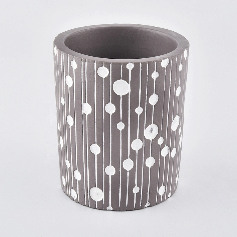 10oz New design empty tealight grey ceramic candle holder