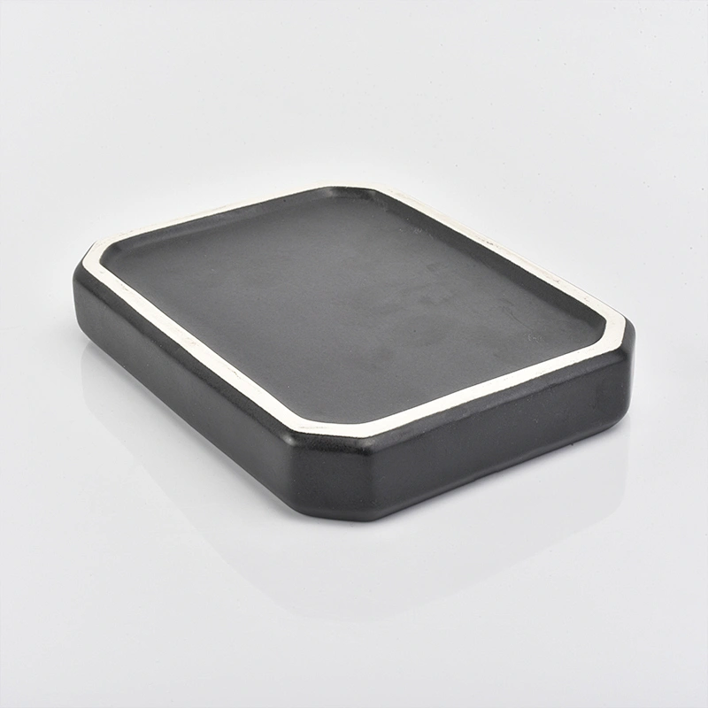 glazing black ceramic glass bath accessories sets ceramic facial soap dish