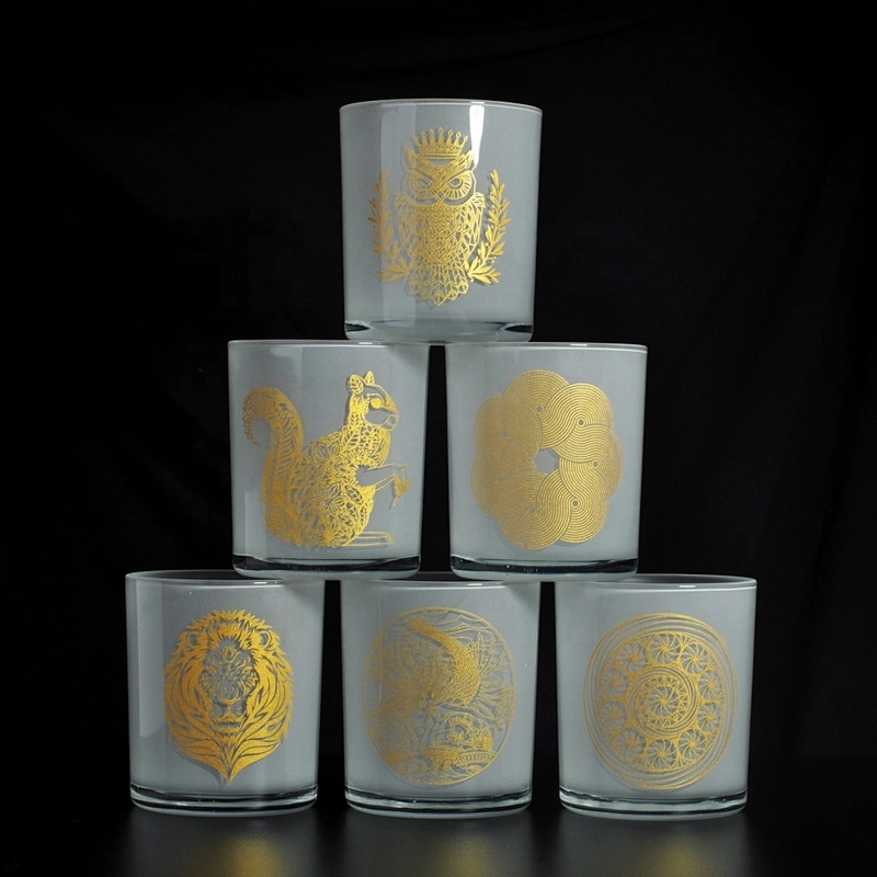 10oz 11oz 16oz luxury white empty glass candle holders