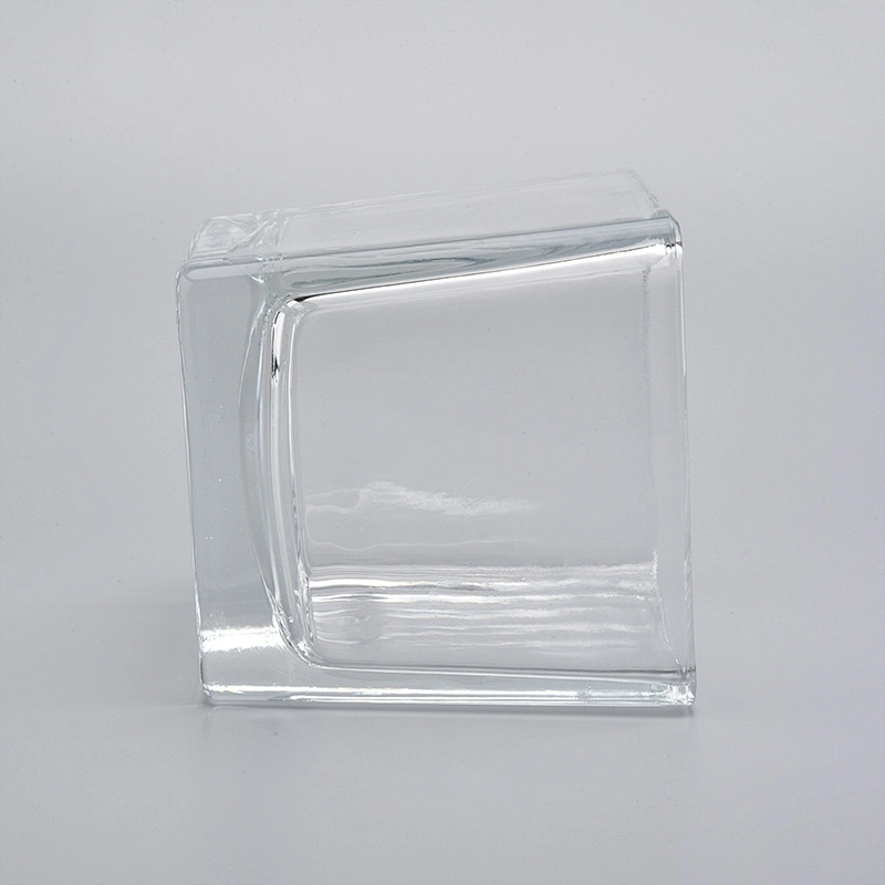 home decor square custom candle jar glass