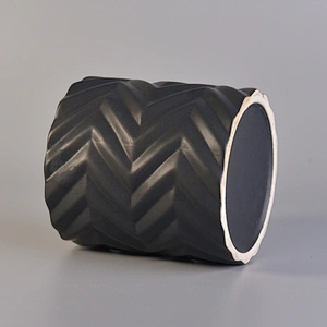 Luxury Matte Black Ceramic Candle Jar