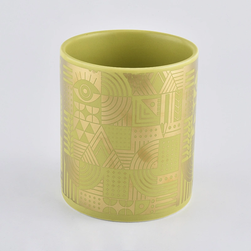 Customized home decoration ceramic candle jar for votive candle