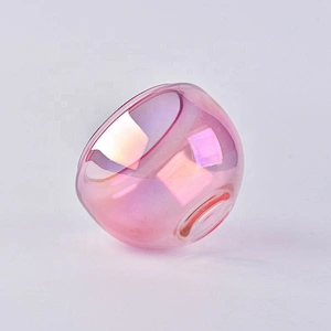 Wholesale red glass candle holder custom made