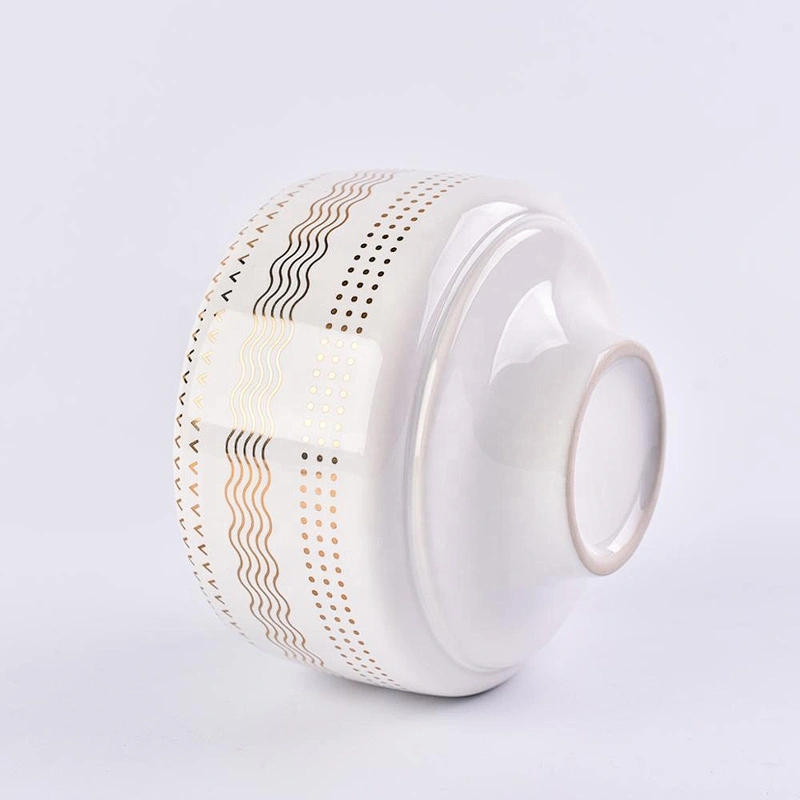 Wholesales hot stamping decorative marble ceramic candle holders
