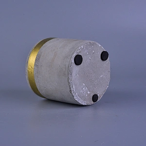 Wholesales custom empty grey luxury concrete cement candle holders