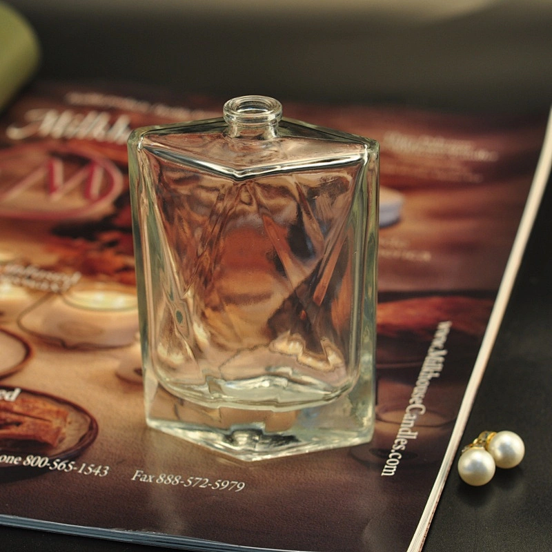 Polygon custom fragrance perfume glass bottles