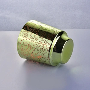 Manufacturer custom decorative stand glass electroplating candle holders