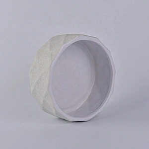 Large Capacity Embossed Ceramic Jars For Candles Making