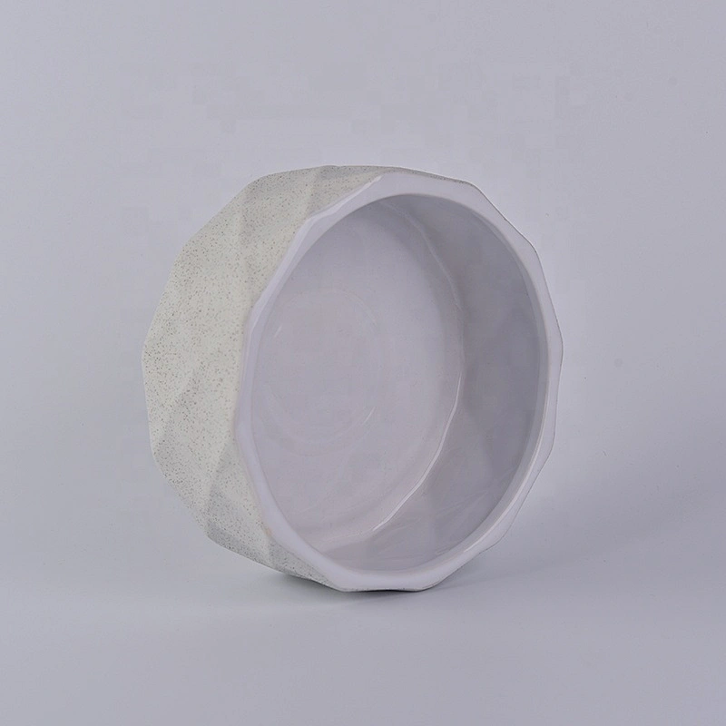 Large Capacity Embossed Ceramic Jars For Candles Making